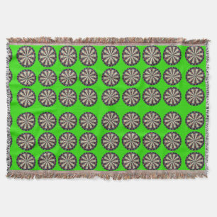 Dartboards On Green, Throw Blanket