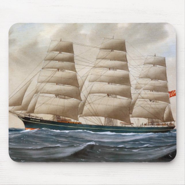 Dartford Sailing ship 1910 Mouse Mat (Front)