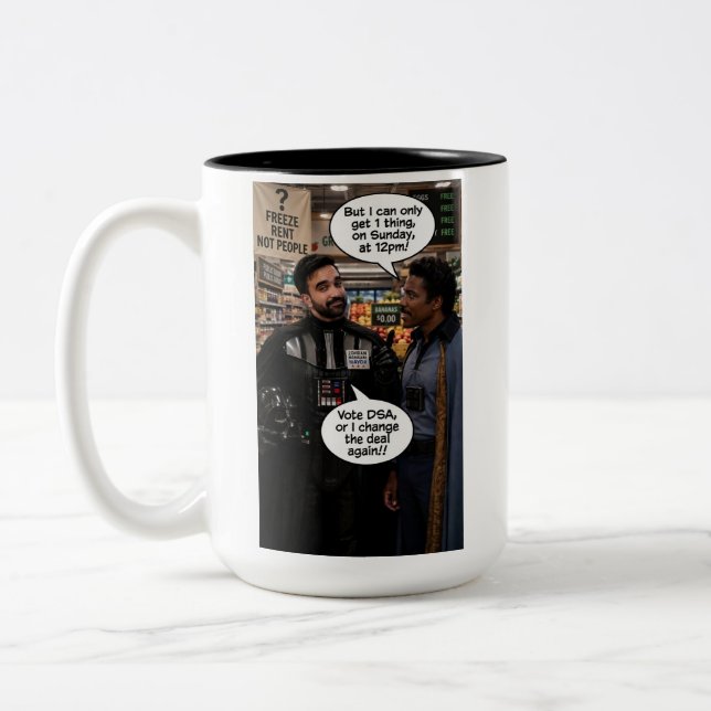 Darth Mamdani Two-Tone Coffee Mug (Left)