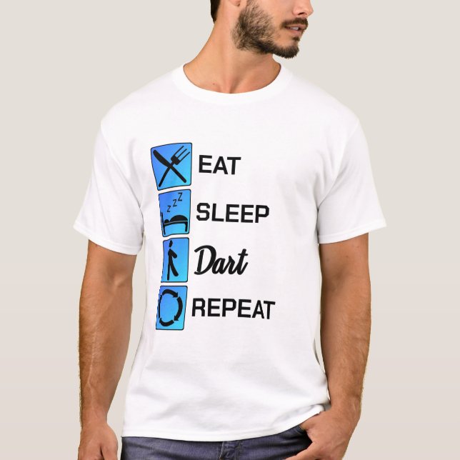 Darting Eat Sleep Dart Repeat Darter Routine Gift T-Shirt (Front)