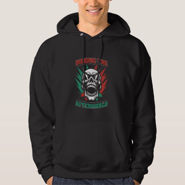 Darting Skull Arrow - Dartboard Darts Hoodie (Front)