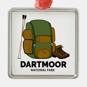 Dartmoor National Park Backpack Metal Tree Decoration