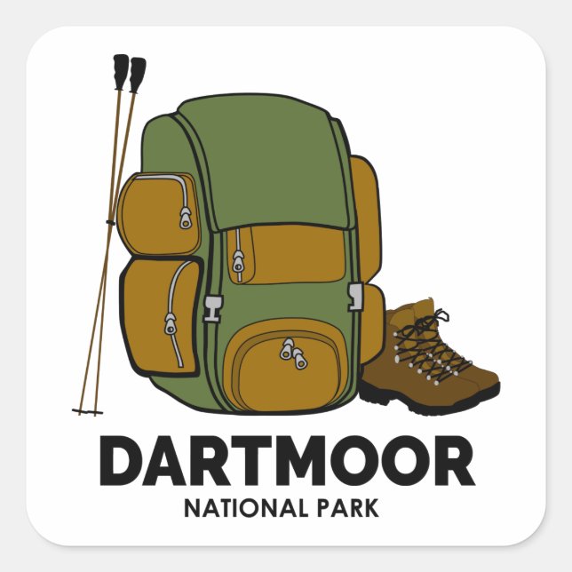 Dartmoor National Park Backpack Square Sticker (Front)