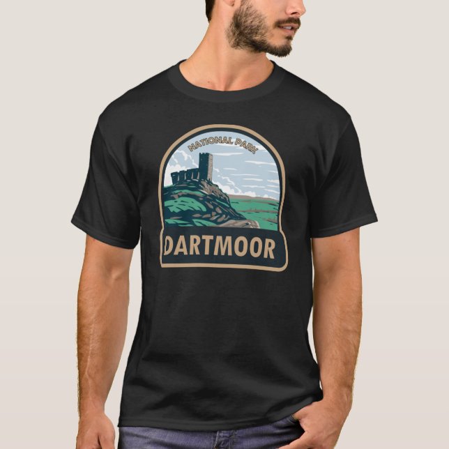 Dartmoor National Park Castle Ruins England T-Shirt (Front)