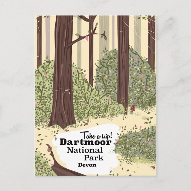 Dartmoor national park, Devon vintage travel Postcard (Front)