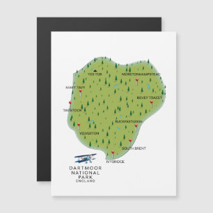 Dartmoor national park England Map