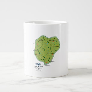Dartmoor national park England Map Large Coffee Mug