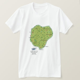 Dartmoor national park England Map T-Shirt
