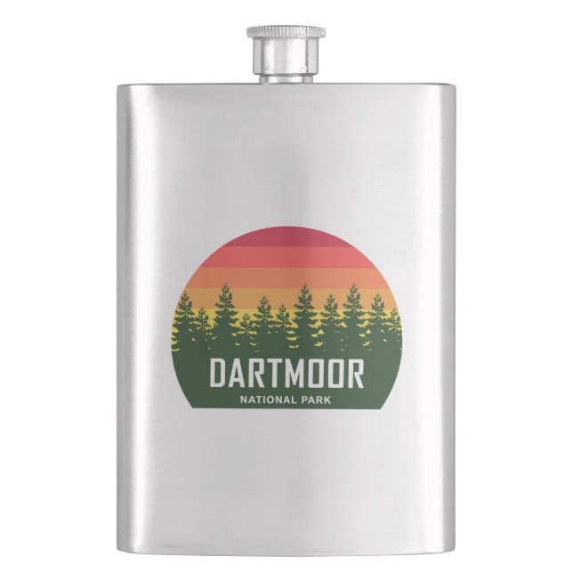 Dartmoor National Park Hip Flask (Front)