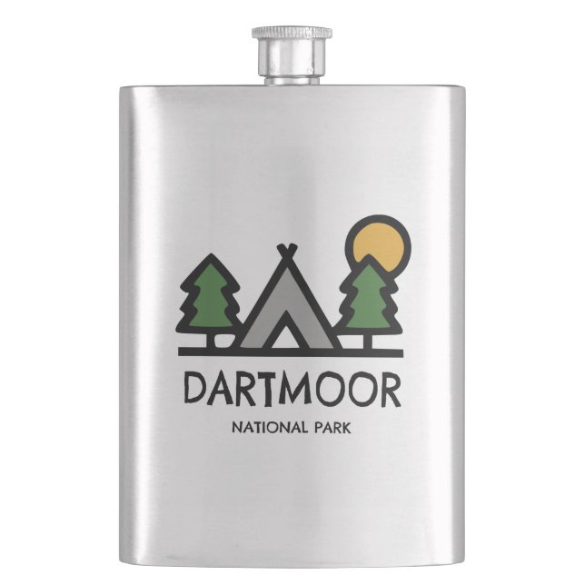 Dartmoor National Park Hip Flask (Front)