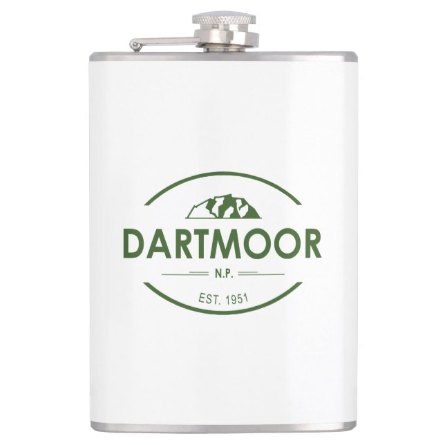 Dartmoor National Park Hip Flask (Front)