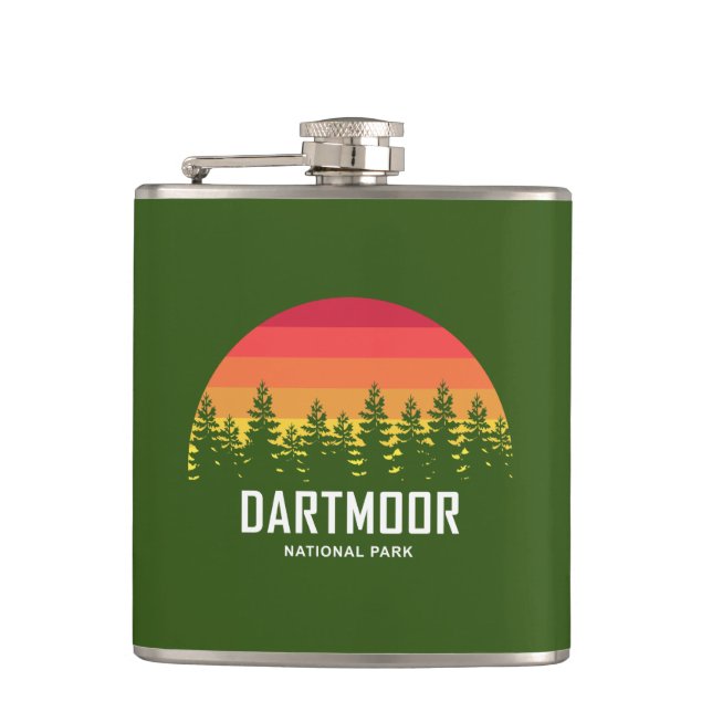 Dartmoor National Park Hip Flask (Front)