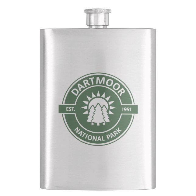 Dartmoor National Park Hip Flask (Front)