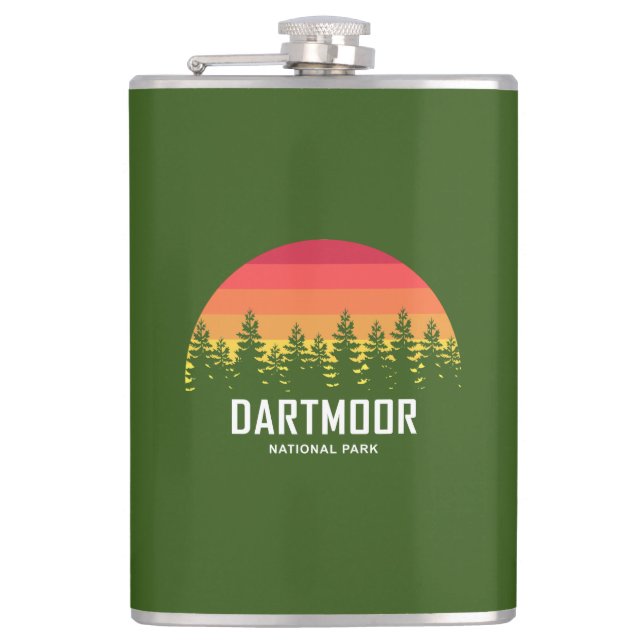 Dartmoor National Park Hip Flask (Front)