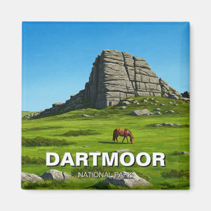 Dartmoor National Park Horse Travel Magnet