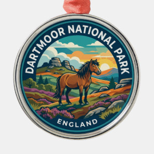 Dartmoor National Park Horse United Kingdom Metal Tree Decoration