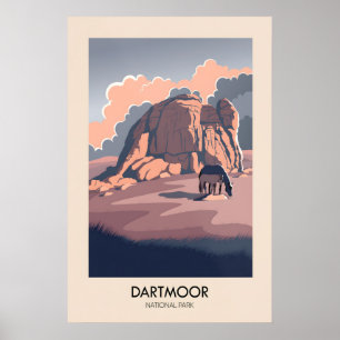 Dartmoor National Park Modern Travel Poster
