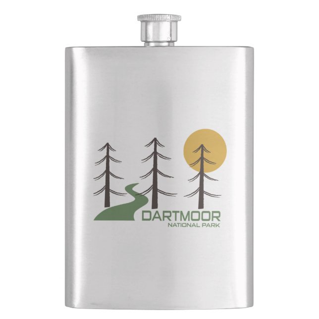 Dartmoor National Park Trail Hip Flask (Front)