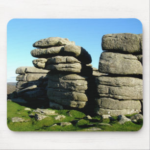 Dartmoor tor rocks mouse mat