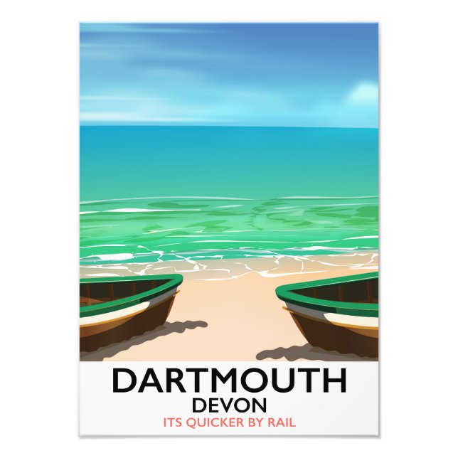 Dartmouth Devon beach poster (Front)