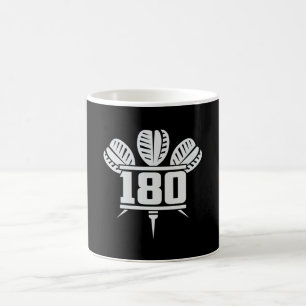 Darts 180 Dart Dartboard Bullseye Arrow Funny Gift Coffee Mug