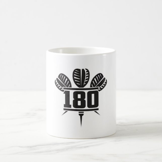 Darts 180 Dart Dartboard Bullseye Arrow Gift Idea Coffee Mug (Center)