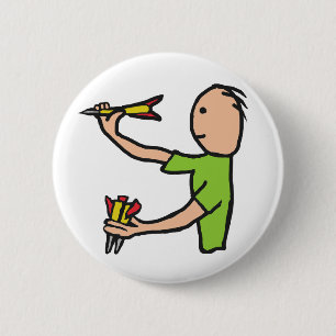 Darts 6 Cm Round Badge