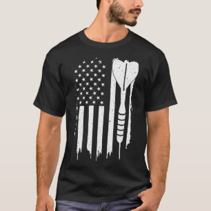 Darts American Flag Funny Darts Gift For Men T-Shirt