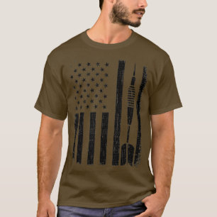 Darts American Flag Funny Darts Gift For Men T-Shirt