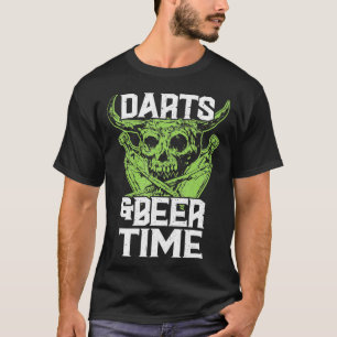 Darts And Beer Time Lover Dartboard Cool Funny T-Shirt