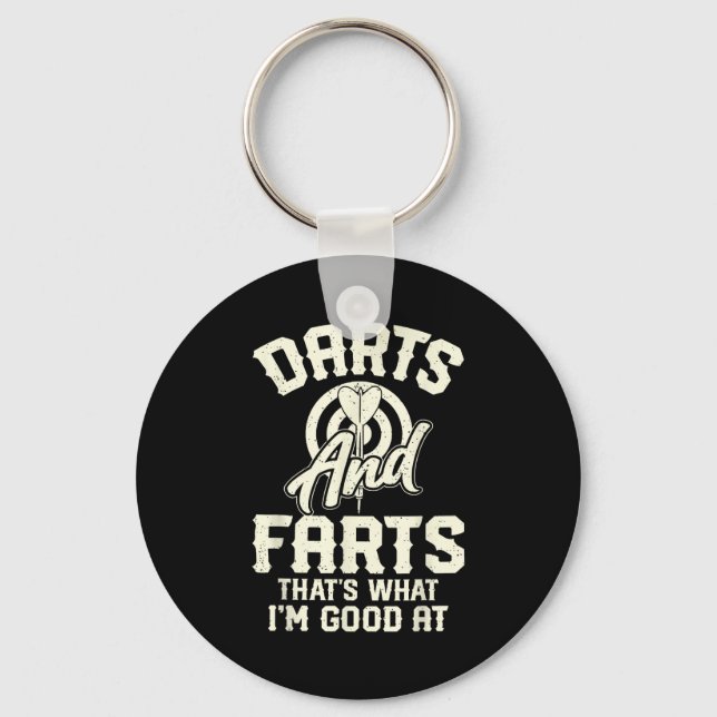 Darts And Farts That's What I'm Good At Funny Dart Key Ring (Front)