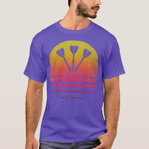 Darts Arrows Retro Vintage Sunset Old School T-Shirt