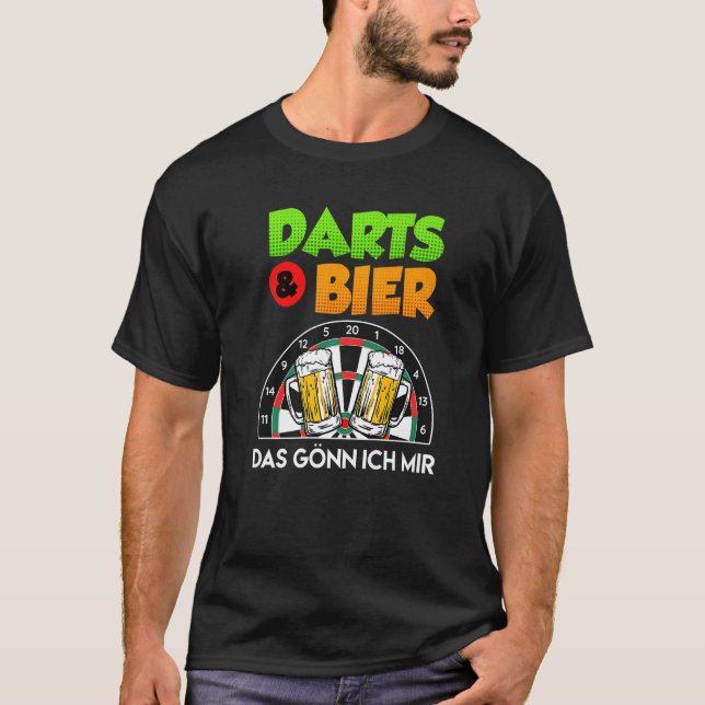 Darts & beer I treat myself darts player Darts Pre T-Shirt (Front)