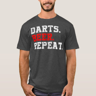 Darts Beer Repeat Dart-Player Funny Drinking T-Shirt
