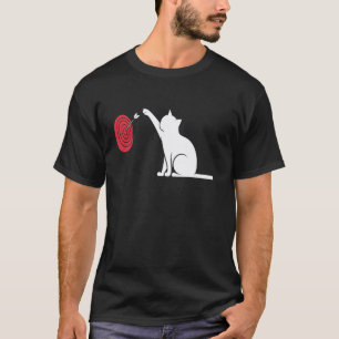 Darts Cat Funny Dart Player Throwing Cat Dart And T-Shirt