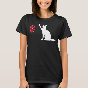 Darts Cat - Funny Dart Throwing Cat Dart and Cat L T-Shirt
