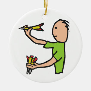 Darts Ceramic Tree Decoration