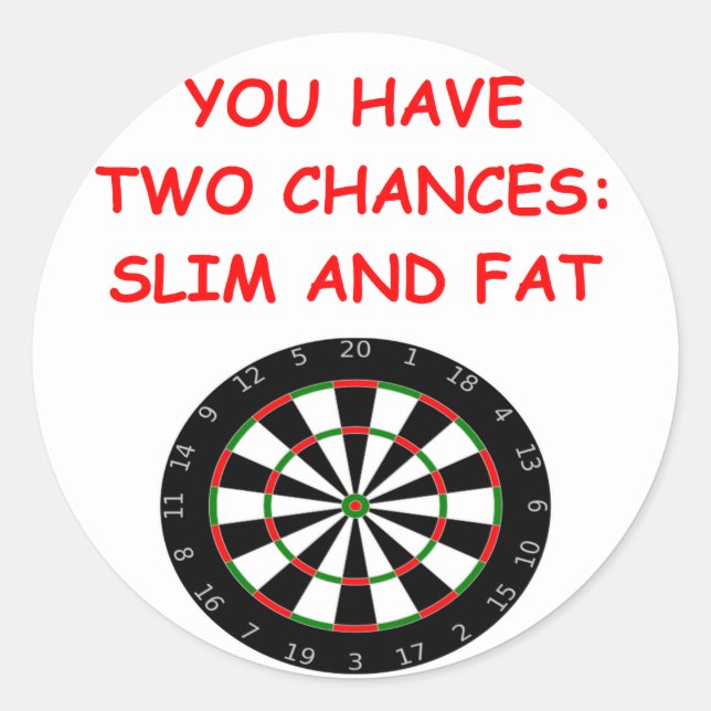 darts classic round sticker (Front)