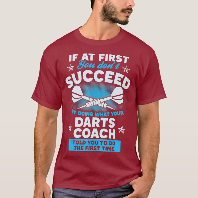 Darts Coach Succeed T-Shirt (Front)
