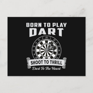 Darts Dart Dartboard Bullseye 180 Arrow Funny Gift Postcard