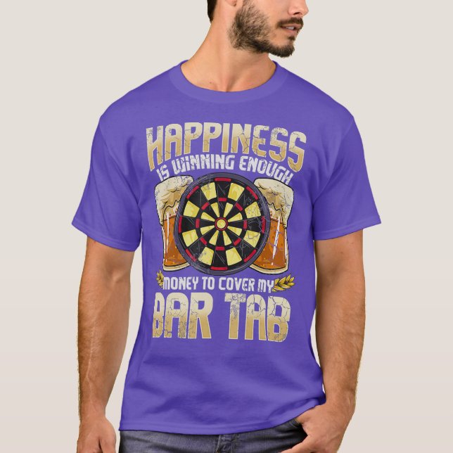 Darts Dart League Team Bar Tab Funny Humour T-Shirt (Front)