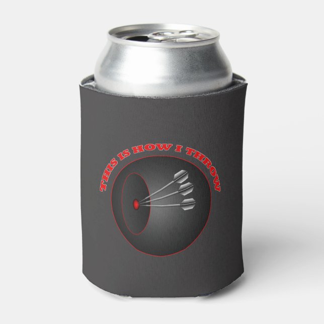 Darts Dart Player How I Throw Personalised Can Cooler (Can Front)