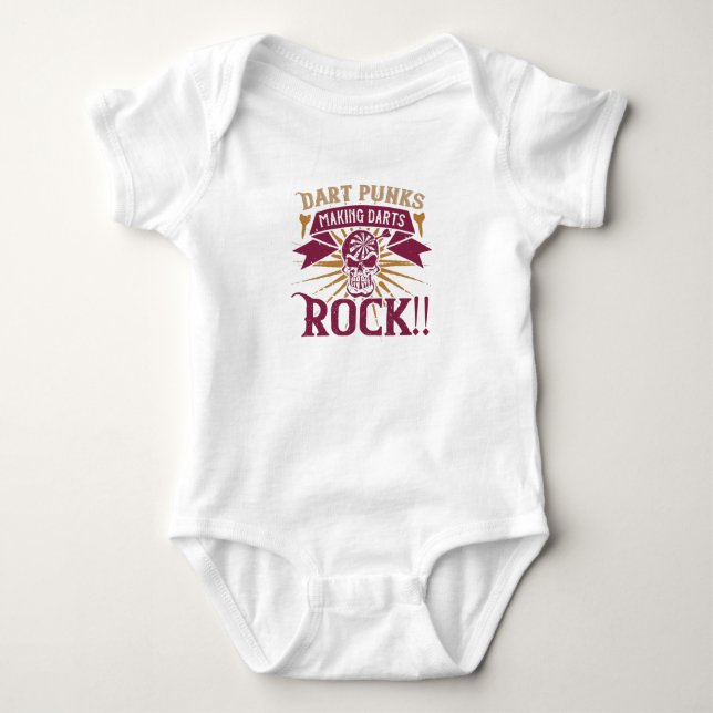 Darts - Dart Punks Making Darts Rock! Baby Bodysuit (Front)