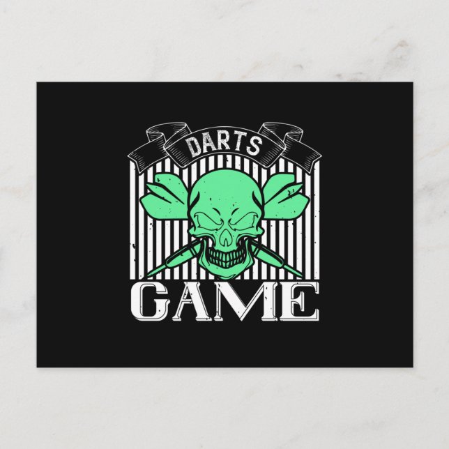Darts - Darts Game Skull Postcard (Front)