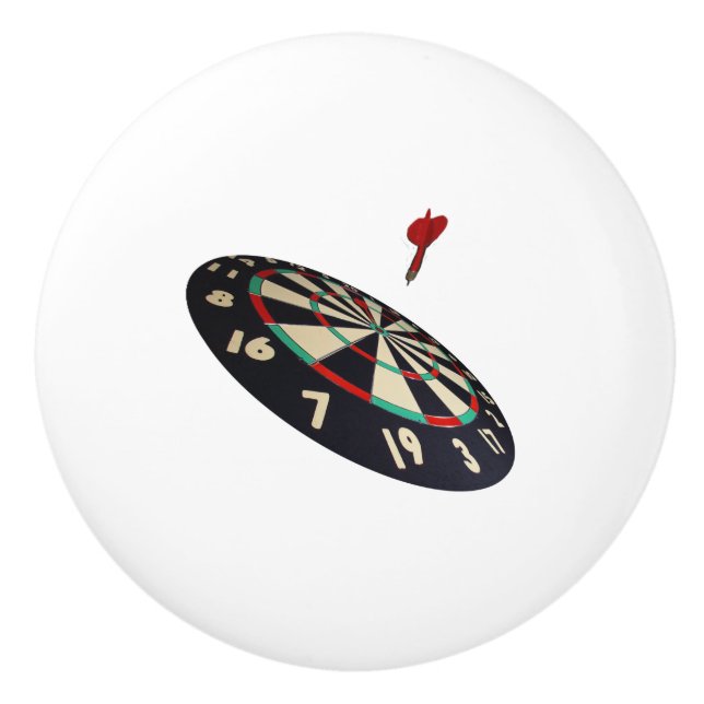 Darts Destination Bullseye, Ceramic Knob (Front)
