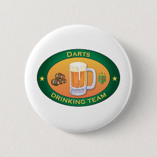Darts Drinking Team 6 Cm Round Badge