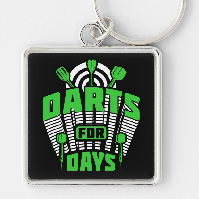 Darts For Days Premium Key Ring (Front)