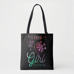 Darts Girl Cute Dart Lover Dartboard Woman Tote Bag