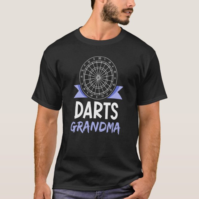 Darts Grandma Hobby Dart Player   Grandmother Nan  T-Shirt (Front)