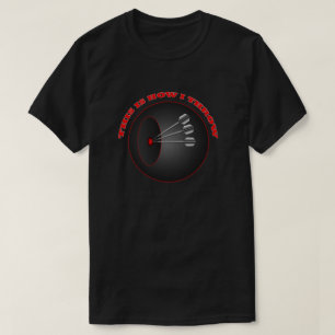 Darts How i Throw Mens Basic Black T-shirt
